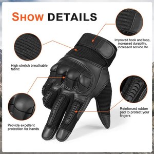 Gants de paume en cuir Sécurité Travail Vente en gros Écran tactile Anti Vibration Impact Gants de mécanique avec conception personnalisée - Product Image 3