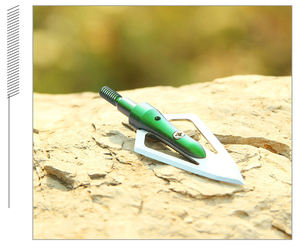 2 Blades Arrowhead 100 Grain Archery Broadheads Hunting Arrow TipsためCrossbow BoltsとCompound Recurve Bow Arrows - Product Image 2