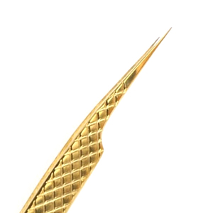 Pincettes à cils de couleur dorée et luxueuse, pour les cils, avec Logo personnalisé, en acier sans tache, avec poignée en diamant, de haute qualité - Product Image 2