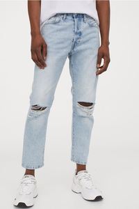 กางเกงยีนส์ลำลองยี่ห้อแท้ ระบายอากาศ กันน้ำ ผ้าเดนิมฟอก 100% ผ้าฝ้าย น้ำหนักเบา แฟชั่น กางเกงขาด - Product Image 4