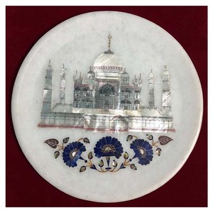 Popular Quality Marble Plate With Fine Inlay Art Work - Product Image 1