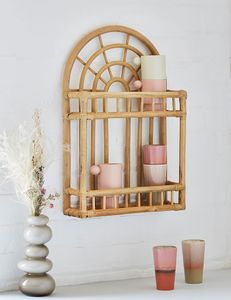 Étagère murale en rotin arc-en-ciel SISU, étagère en rotin naturel en gros pour la décoration de la maison et de la chambre d'enfant / RFK-028 / Marque SISU - Product Image 2
