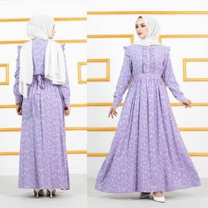 Nouvelle saison robes modestes islamiques pour femmes Abaya Kaftan tunique Kimono soie ethnique dubaï arabe musulman mode turque qualité Hijab - Product Image 4
