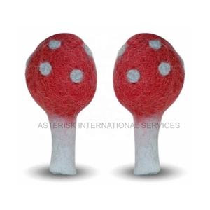 Asterisk Wet Felting <b>Mushroom</b> <b>Decoration</b> Handmade Felt <b>Mushrooms</b> 100% NZ Wool Eco-friendly Hobbycraft Supplies Various Sizes - Product Image 2