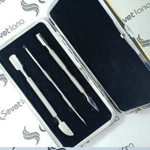 Kit de nettoyage des ongles, Double face, en acier inoxydable, g, pour repousse cuticules, Nail art, avec logo privé et emballage personnalisé - Product Image 6