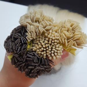 100% Remy Pleine Russe Cuticules de Cheveux Humains Extensions 0.5 g/s 1 g/s 100 Brins JE V U Bout PLAT Pré Bond plat Pointe en Extensions de Cheveux - Product Image 3