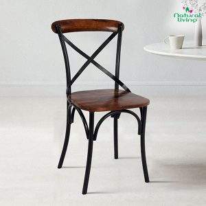 Chaise décorative moderne en fer métal, nouveau modèle, pour salle à manger, maison, Restaurant, couleur noire - Product Image 3