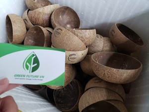 Bols en noix de coco vietnamiens authentiques, faits à la main, en coquille de coco biologique, pour les cafés véganes et les bars à smoothies - Product Image 3