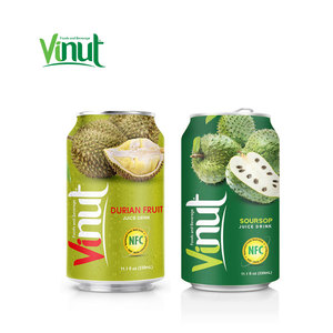 Purée de boisson aux fruits de jus de corossol naturel de 330ml dans un emballage en vrac en conserve - Product Image 1