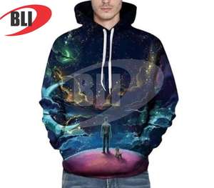 เสื้อฮู้ดผู้ชายผ้าโพลีเอสเตอร์100% มีฮู้ดพิมพ์ซับลิเมชันสำหรับกีฬาฤดูหนาวออกแบบโลโก้ได้ตามต้องการ - Product Image 2