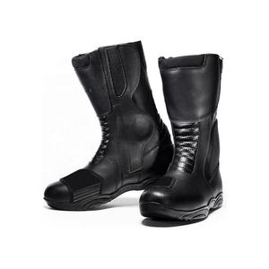 Longue aventure en cuir respirant-Bottes de moto de course d'équitation Bottes de moto avec logo personnalisé-Bottes imprimées - Product Image 1