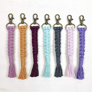 Llaveros de Macramé de Lujo, Accesorios de Algodón, Llavero de Macramé Bohemio, Tamaño Personalizado, Hecho a Mano, 200 Piezas, Etiqueta de Marca del Comprador - Product Image 4