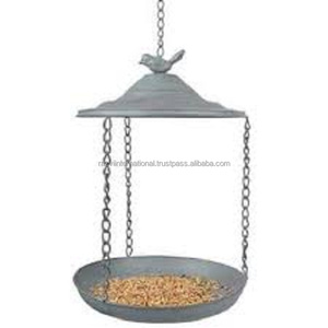 Comedero para Pájaros de Aluminio Plateado, Diseño Moderno, Duradero, Ecológico, Hecho a Mano, para Montar en el Suelo, Decoración para Hogar u Oficina - Product Image 3