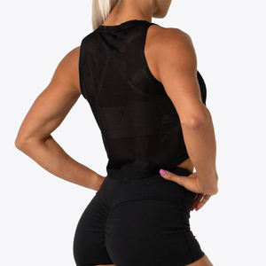 Camiseta sin mangas deportiva para mujer, ropa deportiva para correr, gimnasio, diseño de logotipo personalizado, camisetas sin mangas de Yoga y algodón, gran oferta - Product Image 2