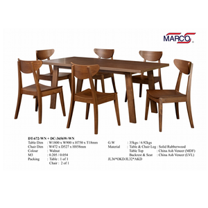 เก้าอี้รับประทานอาหาร TUFTY กับที่นั่งไม้ - Product Image 2