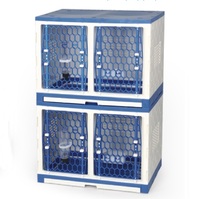 677 Enclos pliable en plastique durable et facile à nettoyer pour animaux de compagnie