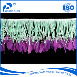 Cinta de tela de costura de 15-20cm, adorno de plumas de <span class=keywords><strong>ganso</strong></span> con flecos para manualidades DIY, ropa, vestido, disfraz, zapato, accesorio, fiesta, decoración del hogar - Product Image 2