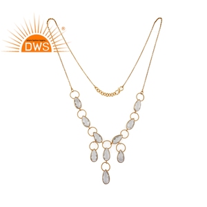 Collier de pierre précieuse en cristal naturel, en argent Sterling 925, plaqué or jaune, modèle de créateur, fournisseur de bijoux - Product Image 2