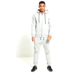 Ensembles de survêtements d'hiver personnalisés en gros |   Ensemble de survêtement pour homme en coton 100% léger de couleur unie - Product Image 6