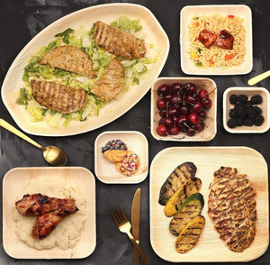 Assiettes jetables biodégradables en feuilles de palmier d'arec neuves pour les mariages, les restaurants et les fêtes, provenant directement du fabricant - Product Image 5