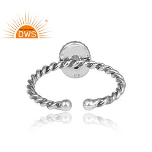 Wrapped Oval Green <b>Amethyst</b> Gemstone <b>Ring</b> Jewelry Wholesaler Oxidized 925 Silver Twisted <b>Ring</b> Jewelry Supplier - Product Image 4