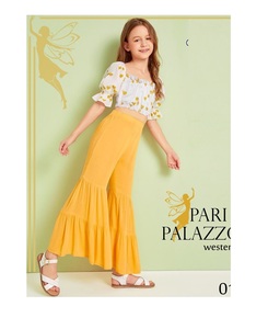 เสื้อผ้าเด็กแบบลำลองพิมพ์ลายดิจิตอล,เสื้อผ้าฤดูหนาวผ้าเรยอนผสมด้านบนแบบตะวันตกและแบบวังสำหรับเด็กผู้หญิง - Product Image 1