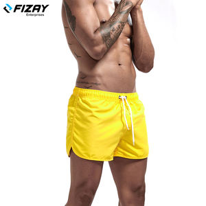 FIZAY ENTERPRISES <b>Men's</b> Summer Beach Gym <b>Shorts</b> Breathable Cotton Fleece Solid Pattern Casual Style by Brand Plain Dyed - Product Image 2