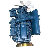 Mesin Diesel Kubota 4 Silinder Baru V2203MDI V2403-M V2203 V2403 Berpendingin Air Starter Engkol 70KW 4 Langkah untuk Excavator