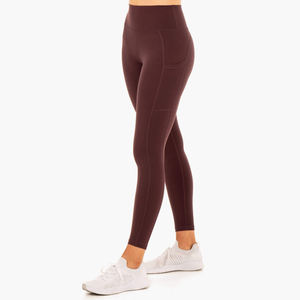 Leggings de levage de fesses de haute qualité nouveau modèle solide en gros de conception de yoga d'entraînement de coupe ajustée de taille haute pour des dames et des filles - Product Image 5
