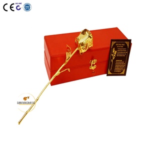 SANAAR CRAFTS Luxury Handmade Real Rose 24K Gold Plated Festive Floral Decoration for Christmas Halloween Graduation Valentine's - Product Image 3