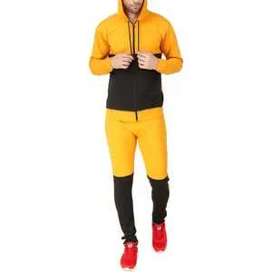 Tute alla moda di alta moda tute gialle personalizzate da uomo felpe in spugna francese prodotti caldi di vendita
