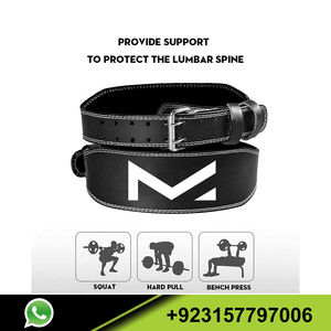 Leather <b>Powerlifting</b> <b>Belt</b> for Men & Women Squat Deadlifting Workout with Back Support for Training - Product Image 3