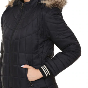 Pakistan Wholesale Women Puffer Jackets <b>Zipper</b> Jackets for Women in Full Sleeve Quilted Puffer Jackets for Sale - Product Image 4