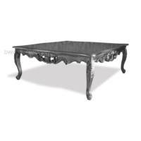 Meuble Table basse en bois sculpté classique Couleur or antique Style italien