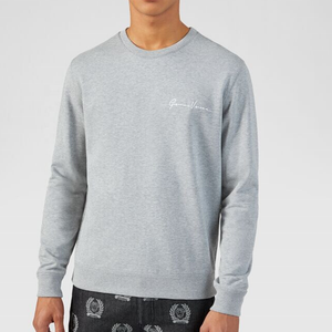 เสื้อสเวตเตอร์คอกลมของผู้ชายผ้าฝ้ายแบบผูกเชือกสไตล์เกาหลี - Product Image 6