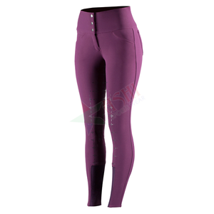 Women's High <b>Nylon</b> Equestrian Tights Thermal Knee Patch Western Style Horse Riding Leggings Silicone Grip Outdoor Sports Riding - Product Image 3
