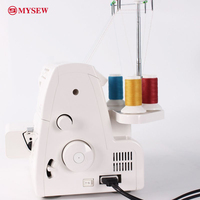 Machine à coudre surjeteuse domestique MYSEW MRS434W 1300 points par minute, 3 ou 4 fils, double aiguille, entraînement différentiel pour la couture à domicile