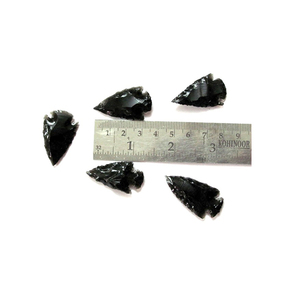 Puntas de flecha de obsidiana negra de 1 pulgada - Product Image 1
