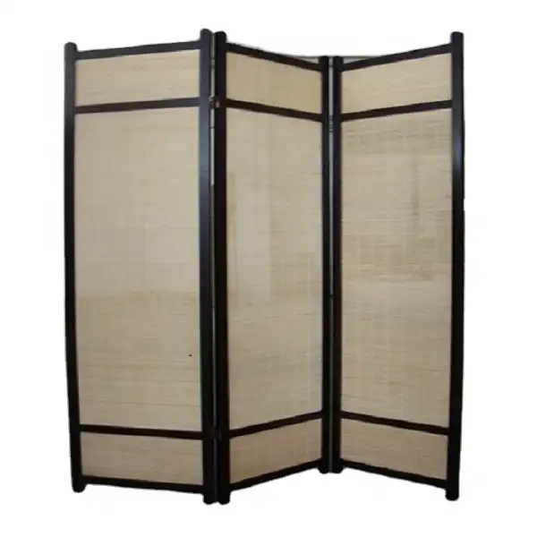 Beweglicher Bambus Japanische Stile von 3 Panel Portable Folding Room Divider Screen