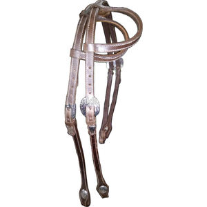 VENDRE tête de cheval en cuir Tan décrochage WESTERN HEADSTALL EN DOLLAR 8 épi complet Shetland - Product Image 3
