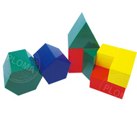 Ensemble de polygones géométriques creux 3D multicolores en plastique PLOMA pour enfants de 5 ans et plus, unisexe, autres jouets éducatifs (10 cm)