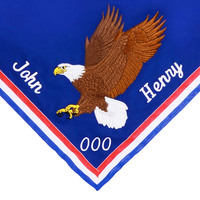 Foulard de bébé brodé personnalisé, aigle garçon, scout, vente en gros