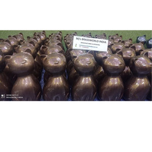 Urna de cremación de gato sentado, fabricante de Brassworld, India - Product Image 1