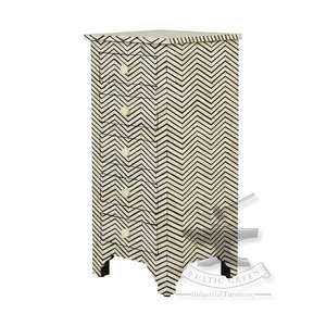 Incrustaciones de hueso de pecho alto de cinco cajones contemporáneos para dormitorio, sala de estar, comedor, cocina, exterior, hogar, oficina, apartamento, uso - Product Image 3