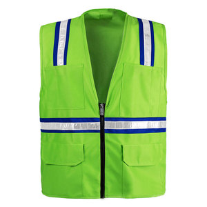 Hi Viz เสื้อกั๊กเซฟตี้เสื้อกั๊กสำหรับใส่ทำงาน,เสื้อกั๊กเพื่อความปลอดภัยสะท้อนแสง CE มองเห็นได้ดี - Product Image 1