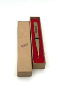 Haute Qualité Or Plasma 45 Degrés Mince Extension De Cils Droit Pince À Épiler En Acier Inoxydable Avec Votre Propre Logo Instruments De Beauté - Product Image 4