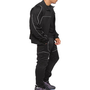 Chándal Deportivo Negro con Cremallera de Diseño Personalizado al por Mayor, Diseña Tu Propio Logotipo - Product Image 3
