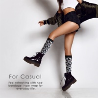 Chaussettes de compression respirantes fines à motif léopard, écologiques, classe 2, 20-30 mmHg, au-dessus du genou, pour infirmières, usage quotidien