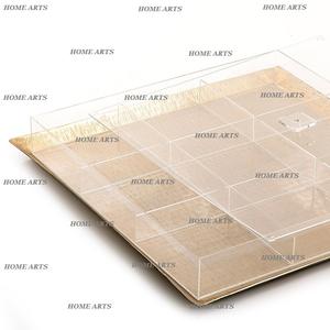 Finest Quality Square Shape <b>Chocolates</b> Tray In Aluminium Food Serving Tray With Acrylic Cover For Home Use - Product Image 5