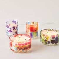Hochwertiges Luxus druck glas Glas Duft Soja Wachs Kerze Dekoratives Geschenkset für Bars Aktiver Gebrauch Religion & Vatertag